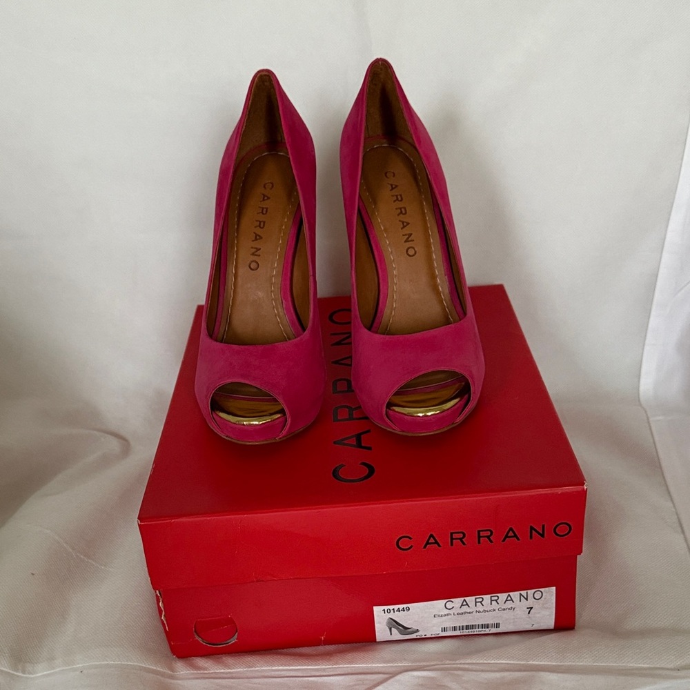 Carrano Pink Peep-Toe Women's Heels